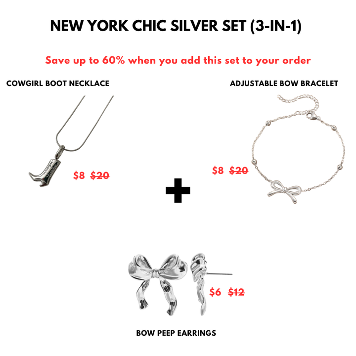 NEW YORK CHIC SILVER SET (3-IN-1)