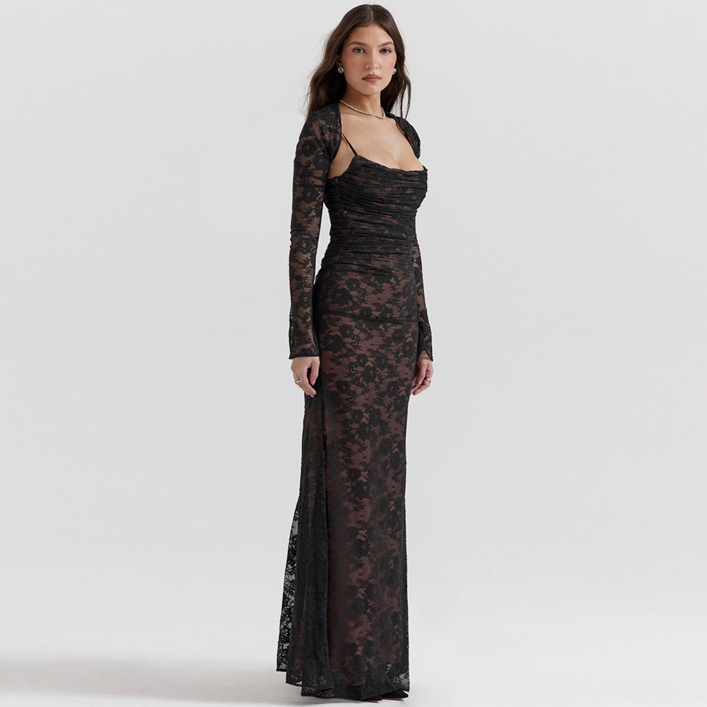 Ariella Vintage Lace Maxi Dress