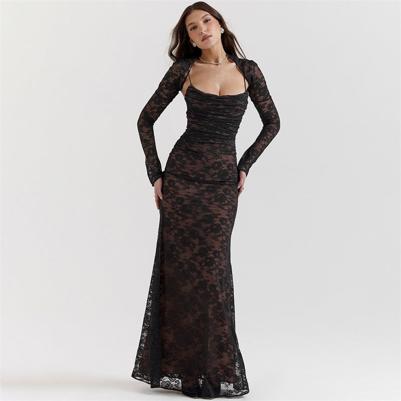 Ariella Vintage Lace Maxi Dress