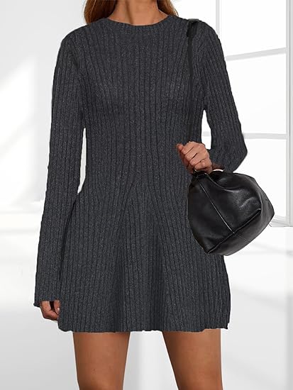 Rib Knit Sweater Mini Dress