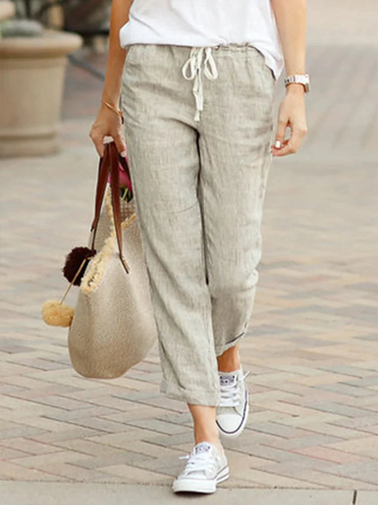 Quinn Drawstring Cotton Pant