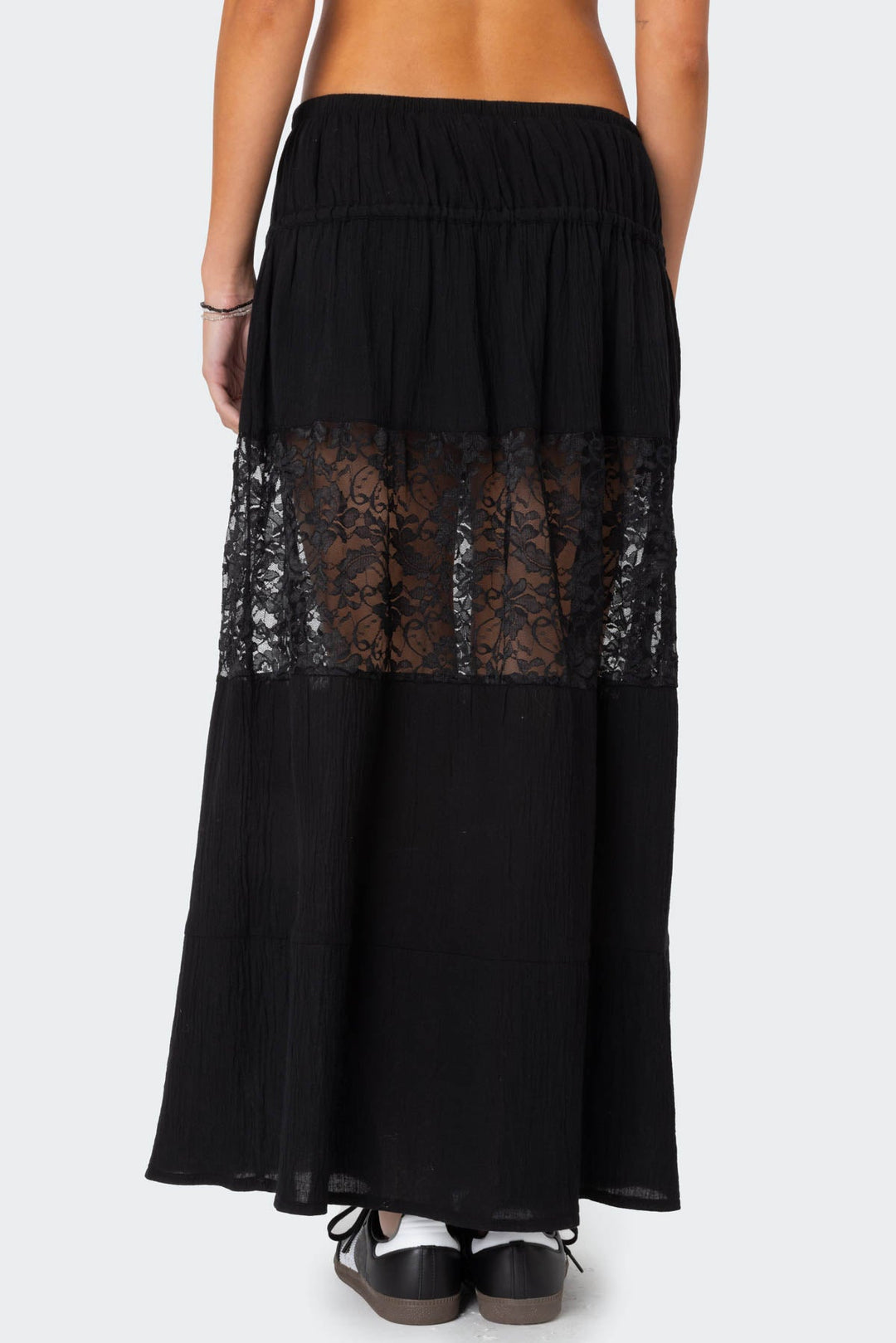 Mila Double Tie Lace Maxi Skirt