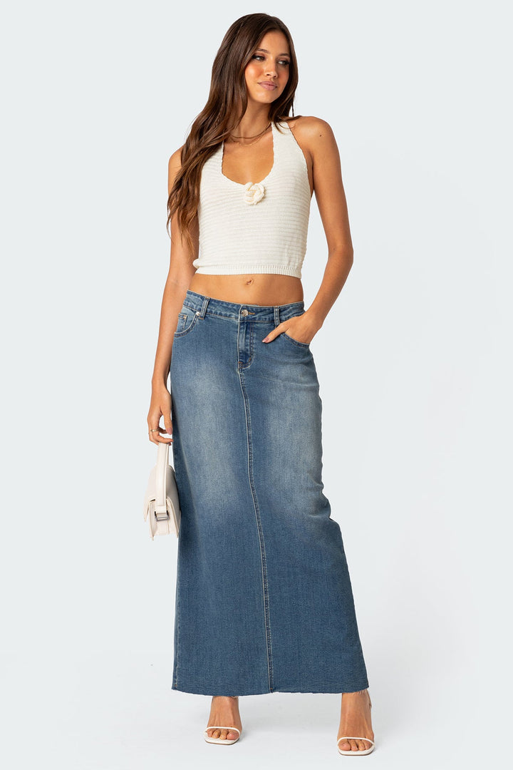 Elvina Denim Maxi Skirt