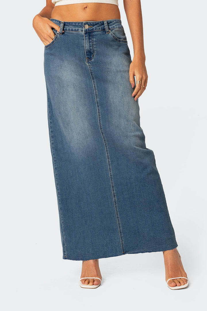 Elvina Denim Maxi Skirt