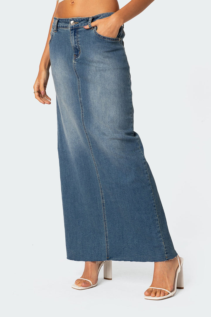 Elvina Denim Maxi Skirt