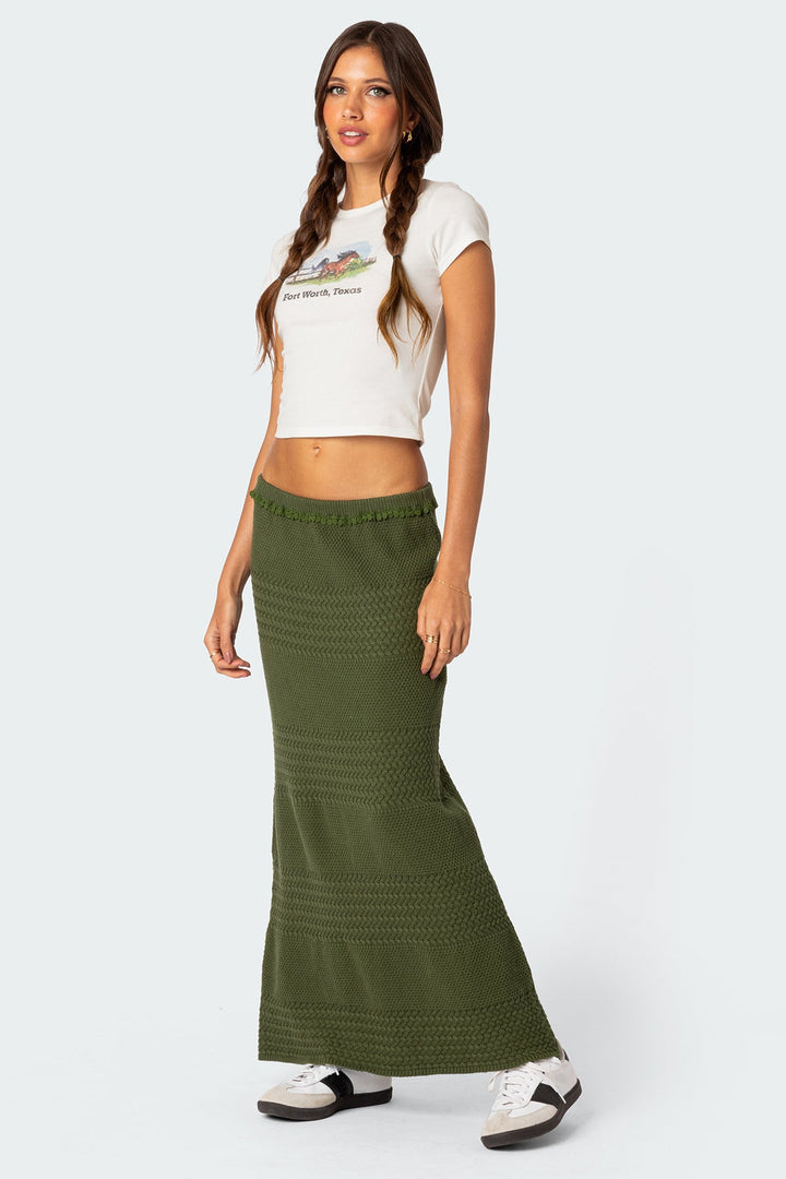 Olivia Textured Knit Maxi Skirt