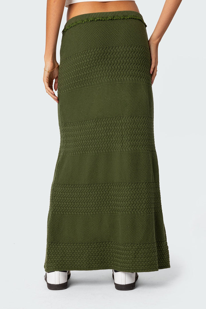 Olivia Textured Knit Maxi Skirt