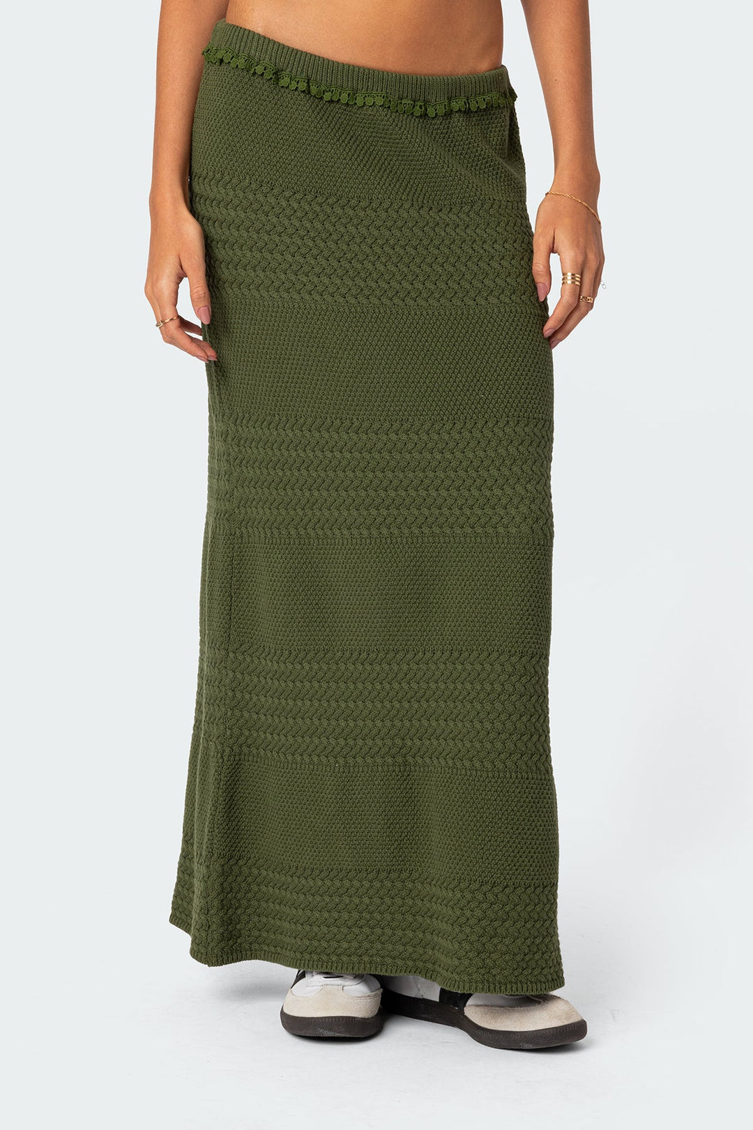 Olivia Textured Knit Maxi Skirt