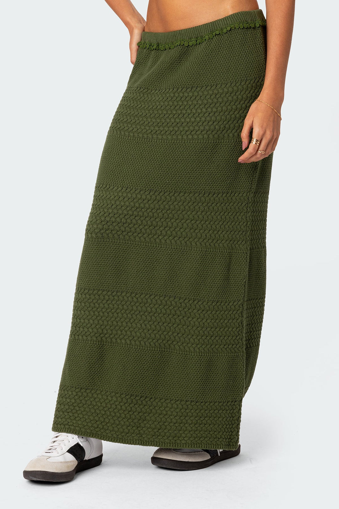 Olivia Textured Knit Maxi Skirt