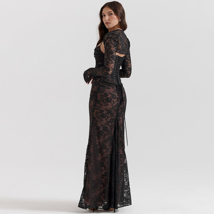 Ariella Vintage Lace Maxi Dress