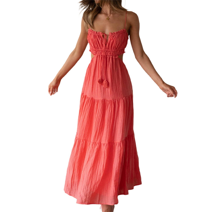 Perri Flowy Frill Trim Maxi Dress