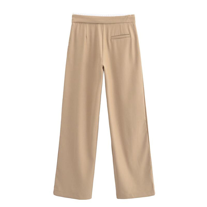 Low Rise Drawstring Wide Leg Pant