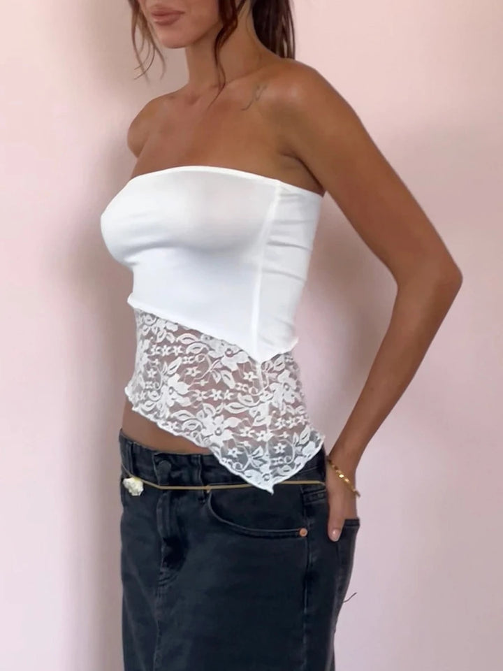 Floral Lace Tube Top