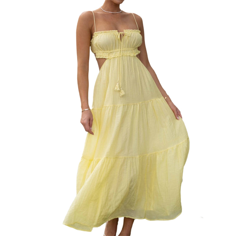 Perri Flowy Frill Trim Maxi Dress