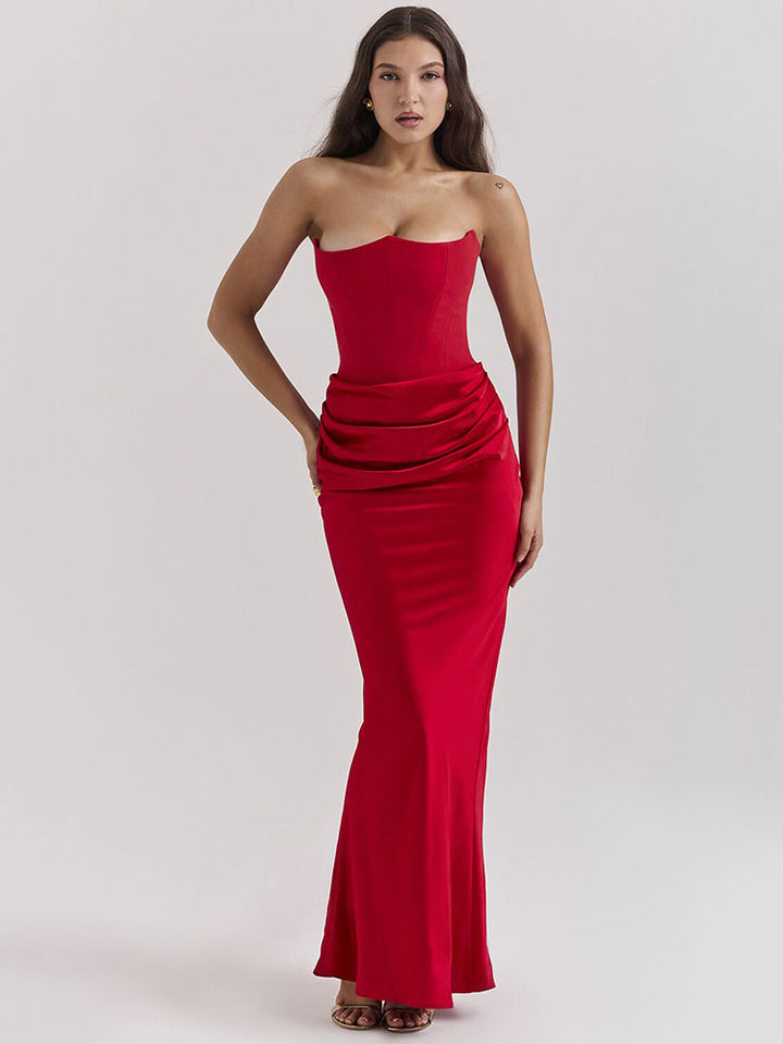 Zariah Strapless Corset Maxi Dress