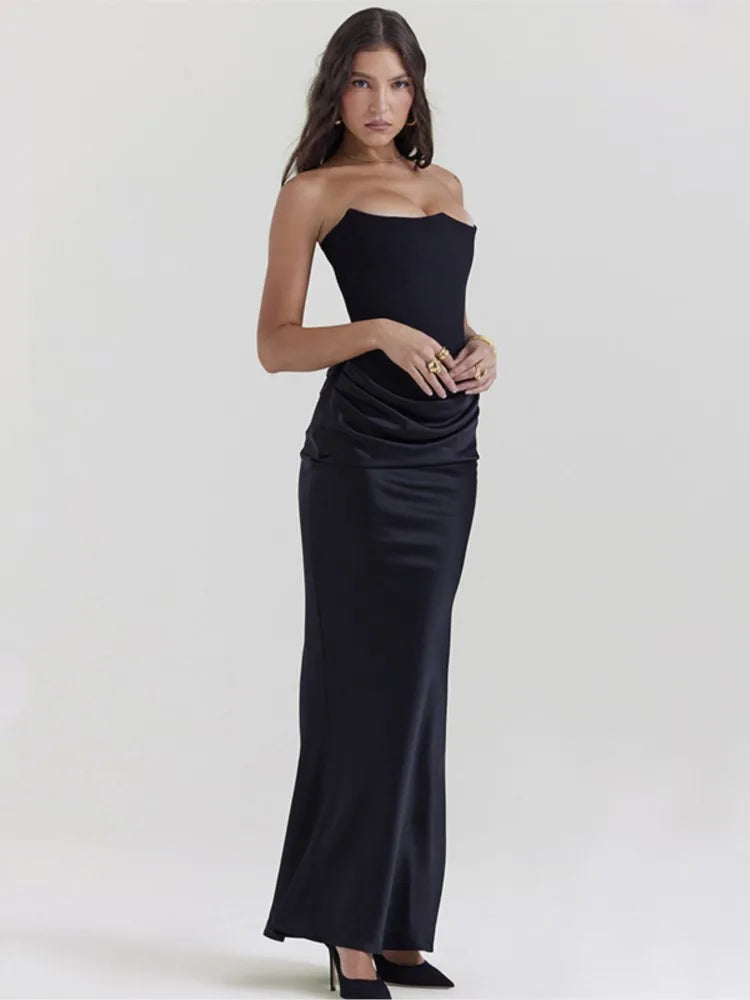 Zariah Strapless Corset Maxi Dress