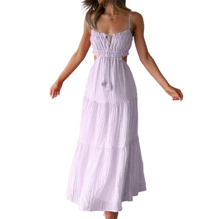 Perri Flowy Frill Trim Maxi Dress