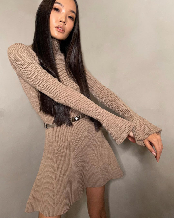 Rib Knit Sweater Mini Dress