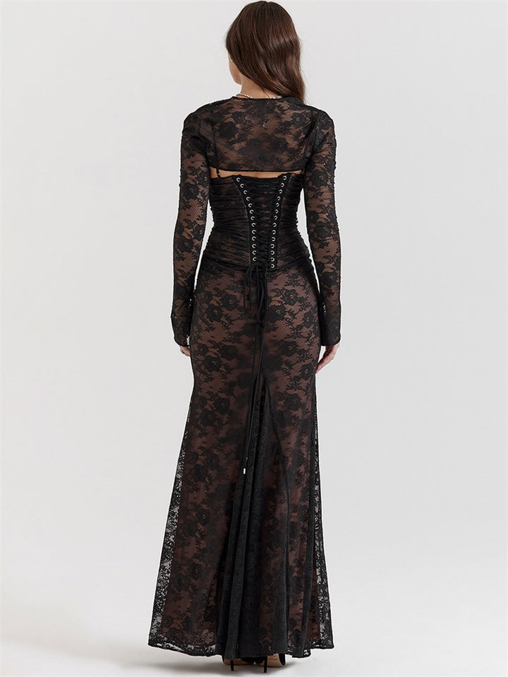 Ariella Vintage Lace Maxi Dress