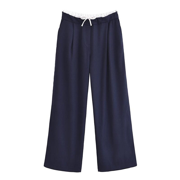 Low Rise Drawstring Wide Leg Pant