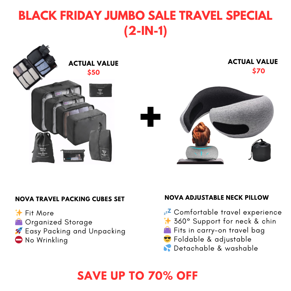 BLACK FRIDAY JUMBO SALE TRAVEL SPECIAL (2-IN-1)