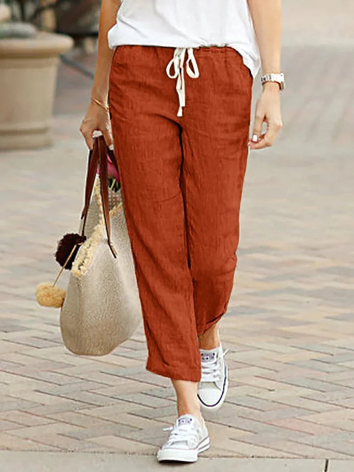 Quinn Drawstring Cotton Pant