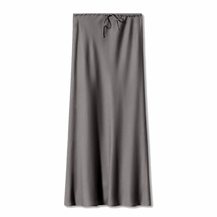 Amelia Drawstring Satin Maxi Skirt