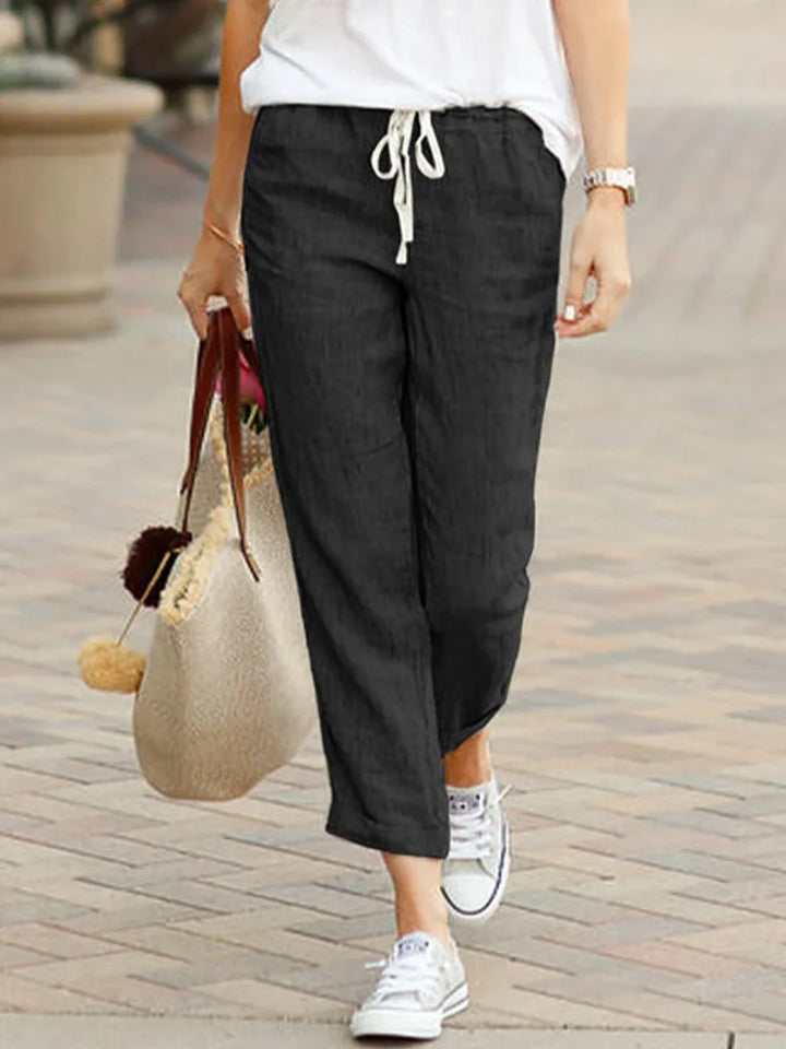 Quinn Drawstring Cotton Pant