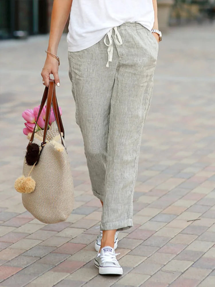 Quinn Drawstring Cotton Pant